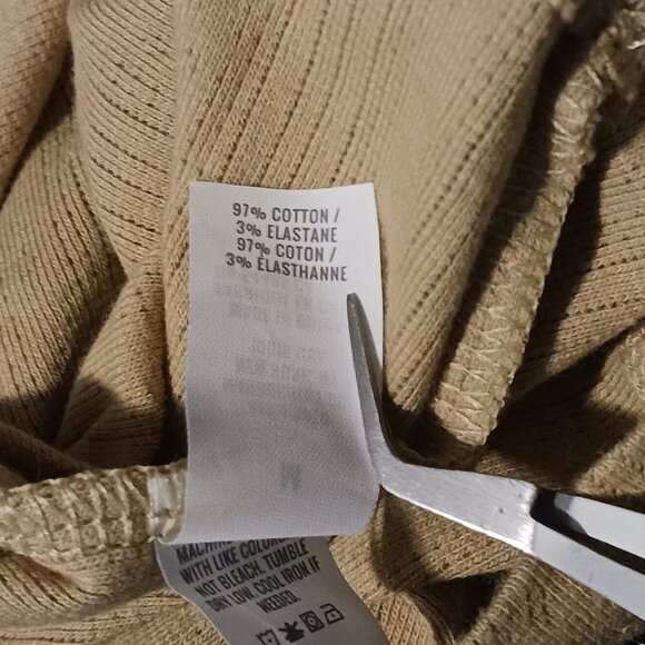 NEW Aerie Longsleeve Tan‎ Cotton Mock Neck Top Size M - Picture 10 of 13